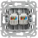 IEK FLITE Розетка 2-местная компьютерная RJ45 категория 5Е UTP РК5е-2-0-ФлМА мокрый асфальт IEK, FI-K22-1-K80
