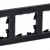 BRITE Рамка 3 -местная РУ-3-2-БрЧ стекло черный IEK, BR-M32-G-K02