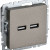 BRITE Розетка USB A+A 5В 3,1А РЮ10-1-БрШ шампань IEK, BR-U21-D31-K37