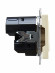 IEK BRITE Розетка 1-местная с заземлением с защитными шторками 16А с USB A+A 5В 2,1А РЮш10-1-БрКр бежевый , BR-R14-16-U21-D21-K10