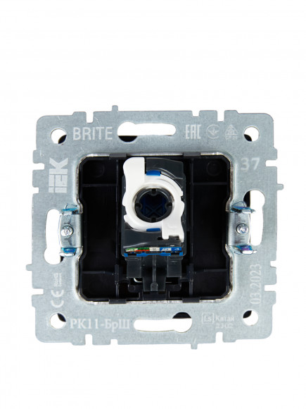 IEK BRITE Розетка компьютерная RJ45 кат.6 РК11-БрШ шампань , BR-K10-2-K37
