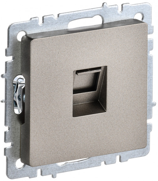 IEK BRITE Розетка компьютерная RJ45 кат.6 РК11-БрШ шампань IEK, BR-K10-2-K37
