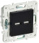 IEK SKANDY Розетка USB A+A 3,1А SK-R15Bl черный , SK-U21-D31-K02