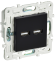 IEK SKANDY Розетка USB A+A 3,1А SK-R15Bl черный , SK-U21-D31-K02