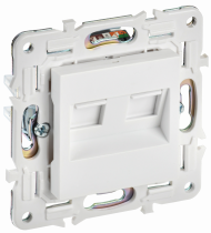 SKANDY Розетка компьютерная двойная RJ45 кат.6 SK-K04W арктический белый , SK-K20-2-K01