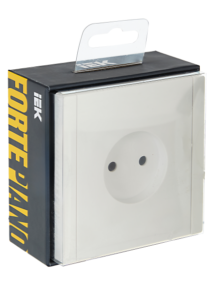 IEK FORTE&PIANO Розетка 1-местная без заземления без защитных шторок винтовое крепление 10А FP218 белый , FP-R10-10-K01