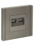 IEK FORTE&PIANO Розетка компьютерная двойная RJ45 кат.6 FP534 сталь , FP-K20-2-K46