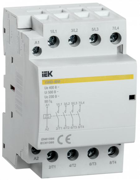 IEK Контактор модульный КМ63-40М AC/DC IEK, MKK21-63-40