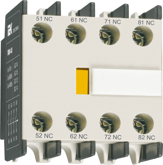 IEK Приставка ПКИ-40 дополнительные контакты 4NO IEK, KPK10-40