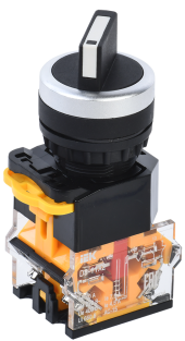 Переключатель D8-11X2 на 2 положения 1NO+1NC черный IEK, BSW30-11X2-3-24-2-K02 Переключатель D8-11X2 на 2 положения 1NO+1NC черный IEK, BSW30-11X2-3-24-2-K02