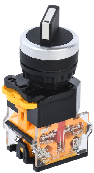 IEK Переключатель D8-11X2 на 2 положения 1NO+1NC черный IEK, BSW30-11X2-3-24-2-K02 IEK Переключатель D8-11X2 на 2 положения 1NO+1NC черный IEK, BSW30-11X2-3-24-2-K02