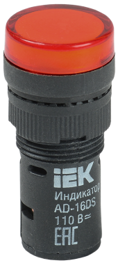 Лампа AD16DS(LED)матрица d=16мм красный 36В AC/DC IEK, BLS10-ADDS-036-K04-16