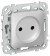 IEK FLITE Розетка без заземления без защитных шторок 10А РС01-0-ФлА алюминий IEK, FI-R10-10-K47