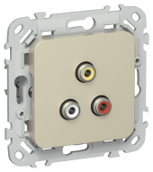 FLITE Розетка RCA РАрса-ФлШ шампань IEK, FI-R10-K37