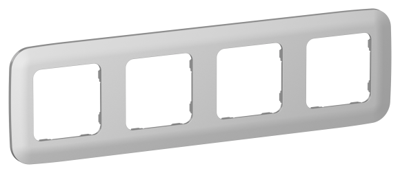 IEK FLITE Рамка 4-местная РУ-4-А-ФлА алюминий IEK, FI-M42-31-20-K47