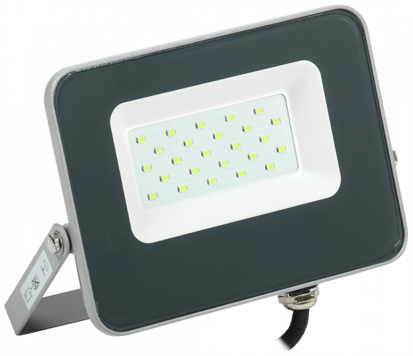 IEK Прожектор светодиодный СДО 07-20G green IP65 серый IEK, LPDO7G-01-20-K03