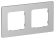 IEK FLITE Рамка 2-местная РУ-2-К-ФлА алюминий IEK, FI-M22-32-20-K47, Classic