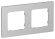 IEK FLITE Рамка 2-местная РУ-2-К-ФлА алюминий IEK, FI-M22-32-20-K47, Classic