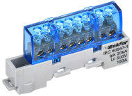 TEKFOR Шина N "ноль" изолированная на универсальном держателе 6х9-8-С IEK, TF-NN10-08-KL-K07