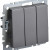 BRITE Выключатель 3-клавишный 10А ВС10-3-0-БрС сталь IEK, BR-V30-0-10-K46