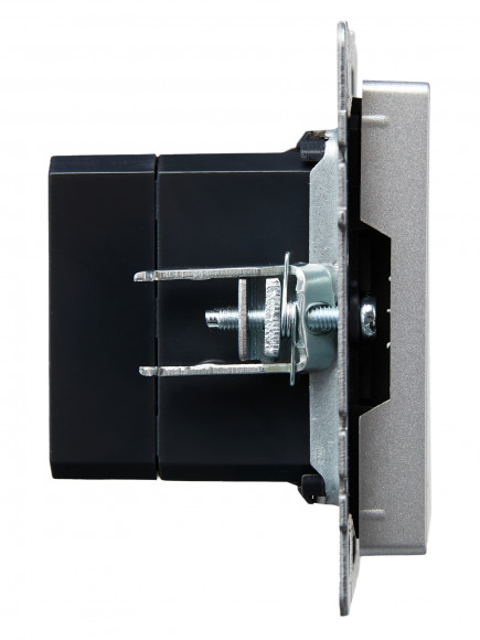 IEK BRITE Розетка USB A+C 18Вт РЮ11-1-БрА алюминий IEK, BR-U22-018-K47