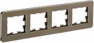 BRITE Рамка 4-местная РУ-4-1-Бр металл латунь RE IEK, BR-M42-M-01-K49