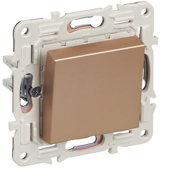 IEK SKANDY Выключатель 1-клавишный перекрестный 10А SK-V03Sa песочный , SK-V13-0-10-K98