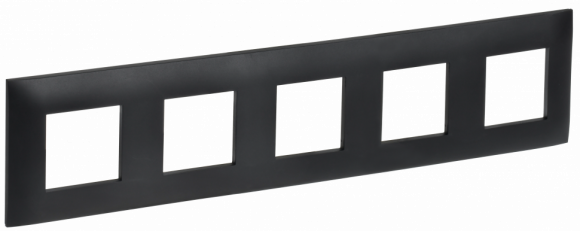 IEK SKANDY Рамка 5-местная SK-F05Bl черный , SK-M52-K02