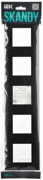 IEK SKANDY Рамка 5-местная SK-F05Bl черный , SK-M52-K02