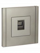 FORTE&PIANO Розетка компьютерная RJ45 кат.6 FP531 сталь , FP-K10-2-K46