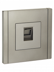 FORTE&PIANO Розетка компьютерная RJ45 кат.6 FP531 сталь , FP-K10-2-K46