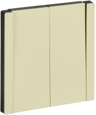 FORTE&PIANO Выключатель 2-клавишный проходной 10А FP807M металл серый сланец IEK, FP-V22-0-10-1-M-K41