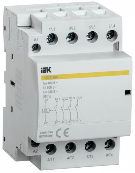 IEK Контактор модульный КМ25-40М AC/DC IEK, MKK21-25-40