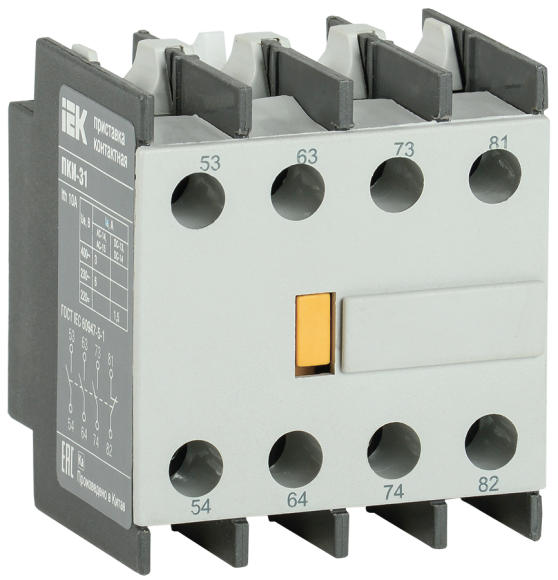 IEK Приставка ПКИ-31 дополнительные контакты 3NO+1NC IEK, KPK10-31