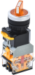 IEK Переключатель D8-11XD2 на 2 положения 1NO+1NC с подсветкой желтый IEK, BSW30-11XD2-3-14-2-K05