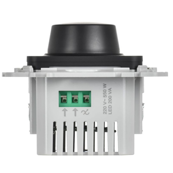IEK FLITE Светорегулятор проходной TRIAC 550Вт СС26-5-12-ФлЧ черный IEK, FI-D23-0550-P-K02