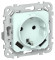 IEK FLITE Розетка 1-местная с заземлением с защитными шторками 16А с USB A+A 3,1А РСЮша11-0-ФлХЛ холодный лед IEK, FI-R14-16-U21-D31-K94