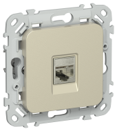 FLITE Розетка компьютерная RJ45 категория 6 STP РК6-1-1-ФлШ шампань IEK, FI-K11-2-K37