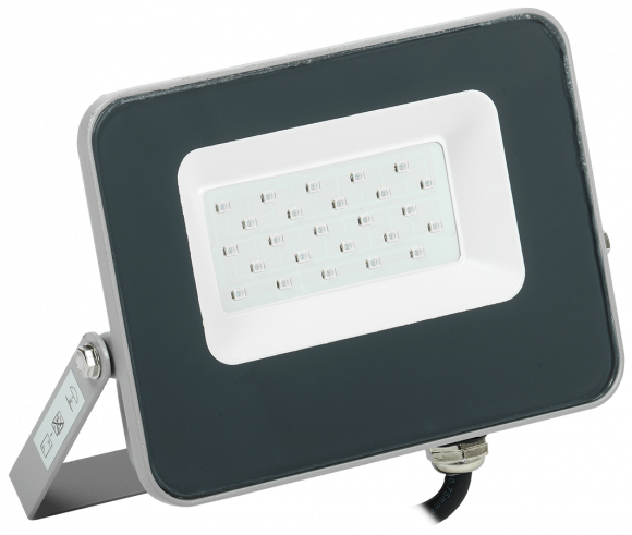 IEK Прожектор светодиодный СДО 07-20B blue IP65 серый IEK, LPDO7B-01-20-K03