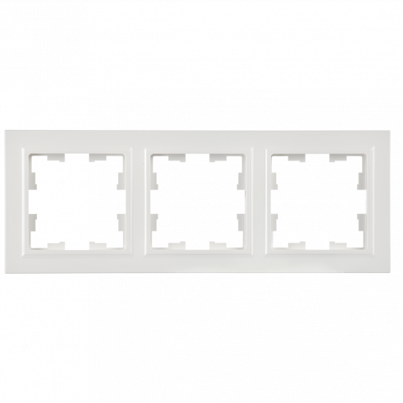 IEK BRITE Рамка 3-местная РУ-3-БрБ белый , BR-M32-K01
