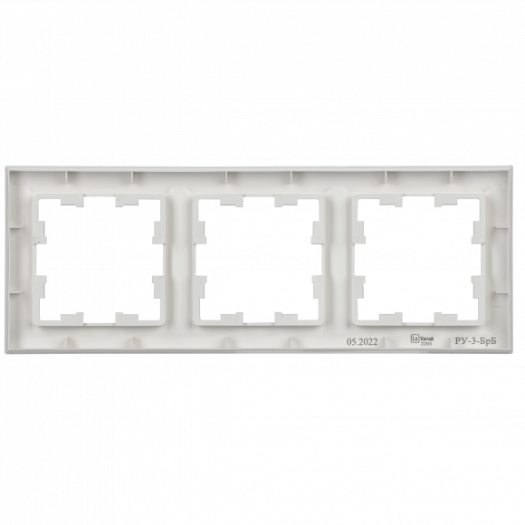 IEK BRITE Рамка 3-местная РУ-3-БрБ белый , BR-M32-K01