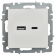 IEK BRITE Розетка USB A+C 18Вт РЮ11-1-БрБ белый IEK, BR-U22-018-K01