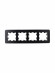 IEK BRITE Рамка 4-местная РУ-4-1-Бр металл черный RE AL IEK, BR-M42-M-21-K02 IEK BRITE Рамка 4-местная РУ-4-1-Бр металл черный RE AL IEK, BR-M42-M-21-K02