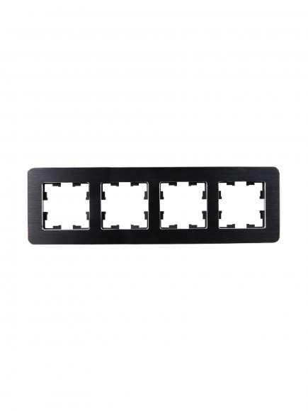 IEK BRITE Рамка 4-местная РУ-4-1-Бр металл черный RE AL IEK, BR-M42-M-21-K02 IEK BRITE Рамка 4-местная РУ-4-1-Бр металл черный RE AL IEK, BR-M42-M-21-K02