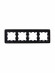 IEK BRITE Рамка 4-местная РУ-4-1-Бр металл черный RE AL IEK, BR-M42-M-21-K02 IEK BRITE Рамка 4-местная РУ-4-1-Бр металл черный RE AL IEK, BR-M42-M-21-K02