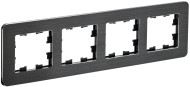 BRITE Рамка 4-местная РУ-4-1-Бр металл черный RE AL IEK, BR-M42-M-21-K02 BRITE Рамка 4-местная РУ-4-1-Бр металл черный RE AL IEK, BR-M42-M-21-K02