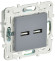 IEK SKANDY Розетка USB A+A 3,1А SK-R15Gr серый , SK-U21-D31-K03