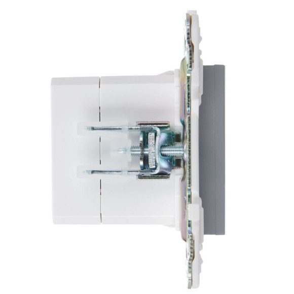 IEK SKANDY Розетка USB A+A 3,1А SK-R15Gr серый , SK-U21-D31-K03