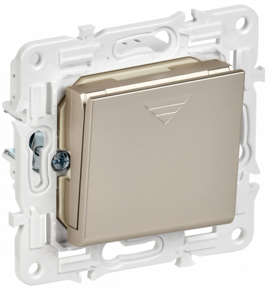IEK SKANDY Выключатель карточный 30А SK-V15Sh шампань , SK-V11-0-10-K37