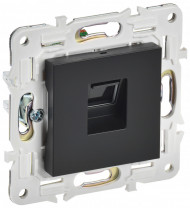 SKANDY Розетка компьютерная RJ45 кат.5E SK-K01Bl черный , SK-K10-1-K02